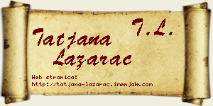 Tatjana Lazarac vizit kartica